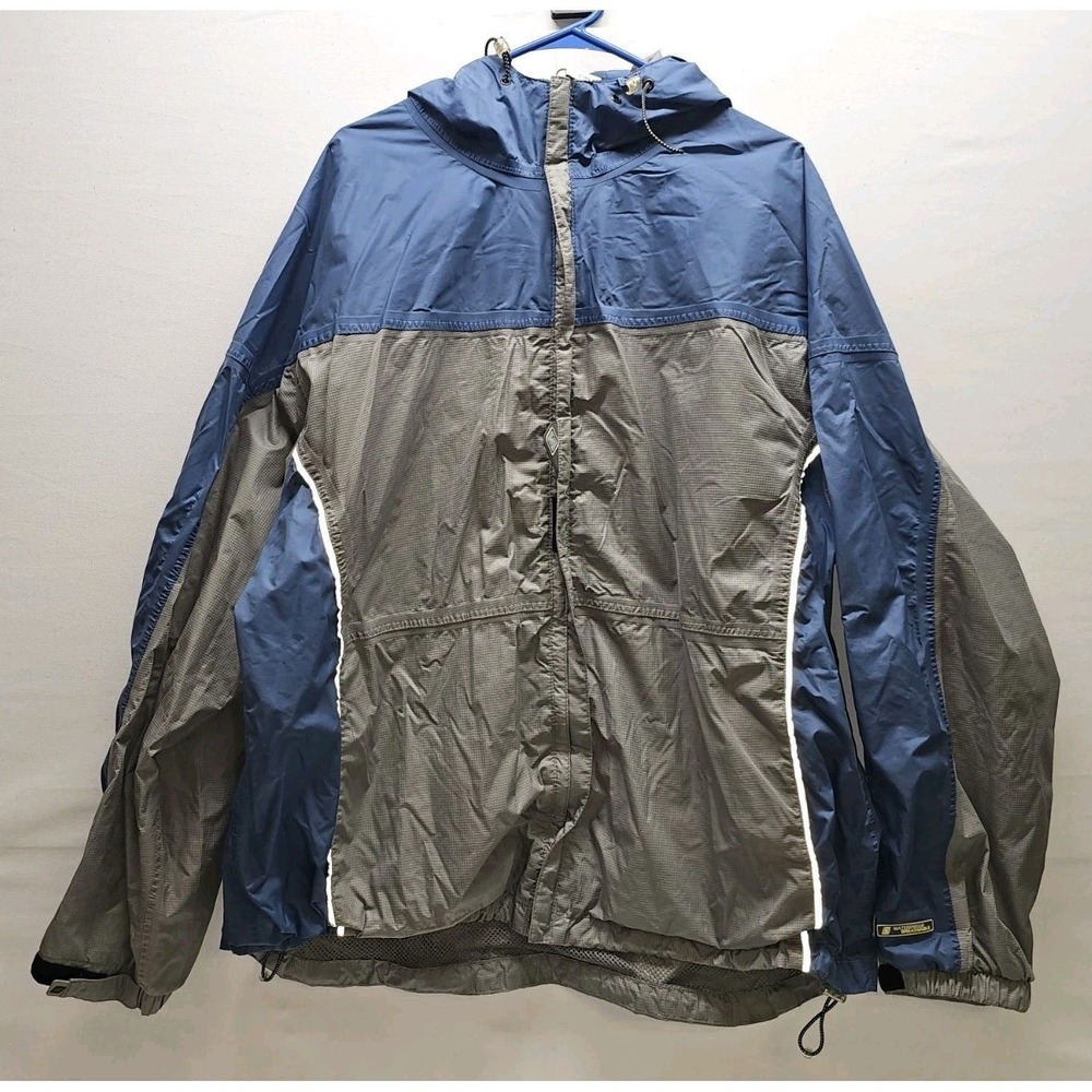 Stearns Jacket Men 2XL Hooded Full Zip Windbreaker Nylon Fisherman Coastal
